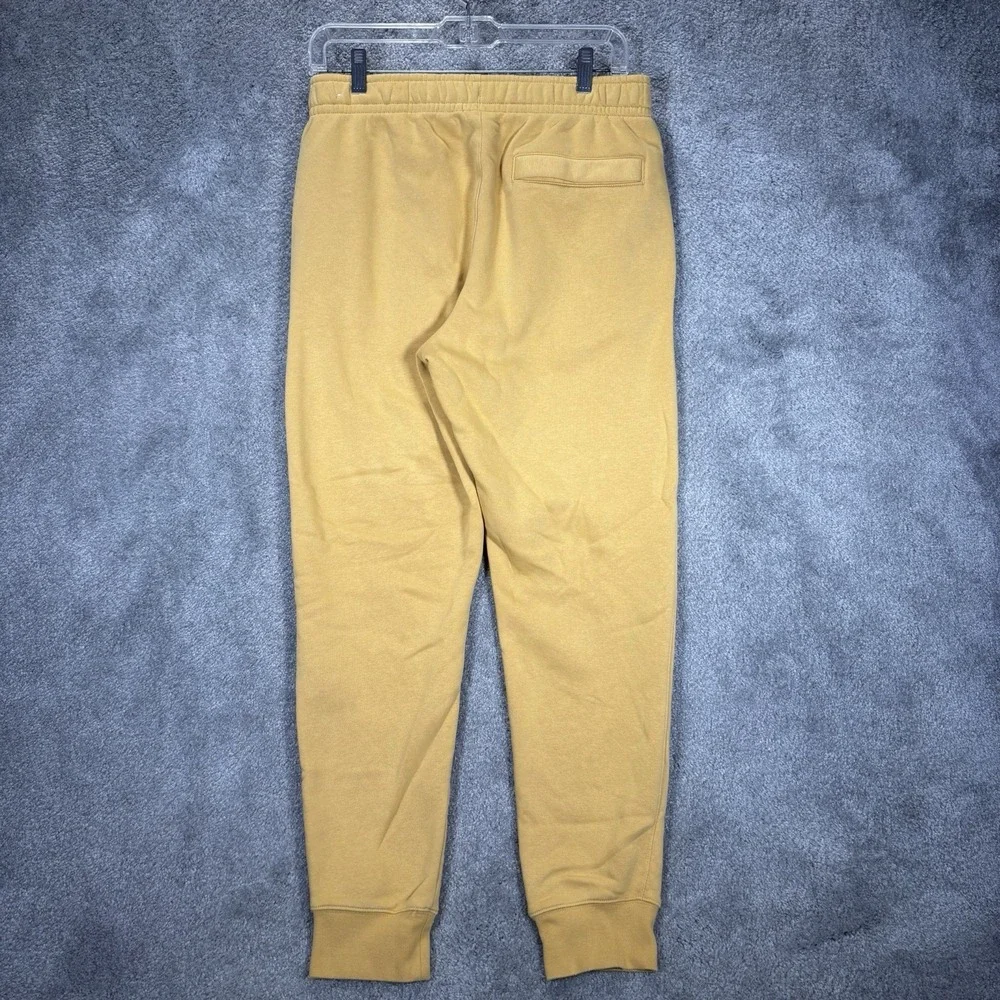 Nike‎ Sportswear Club Fleece Sweatpants Mens Mustard Yellow Joggers Athletic Gym